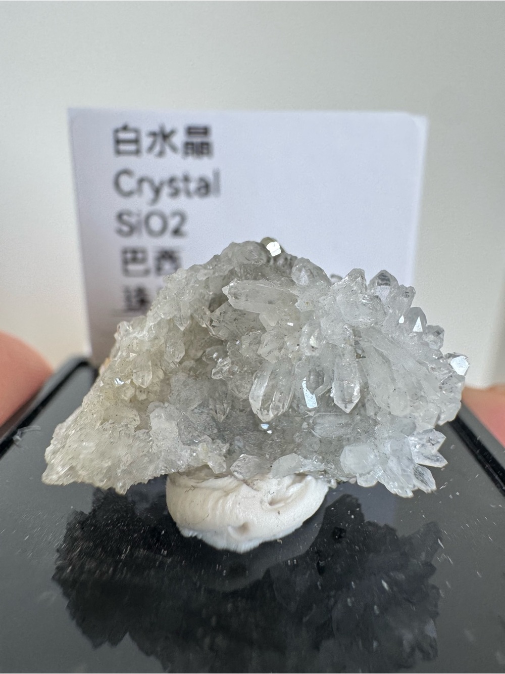 Crystal with pyrite